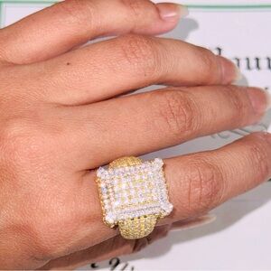 Vvs GRA certified moissanite diamond custom made ring, 100% pass diamond testers